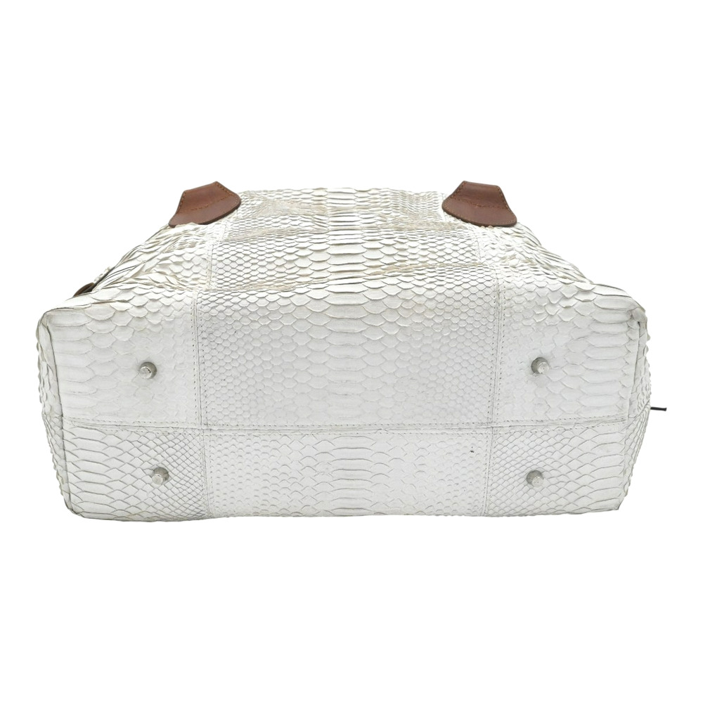 Pauric Sweeney White Python Leather Shoulder Bag - image 3
